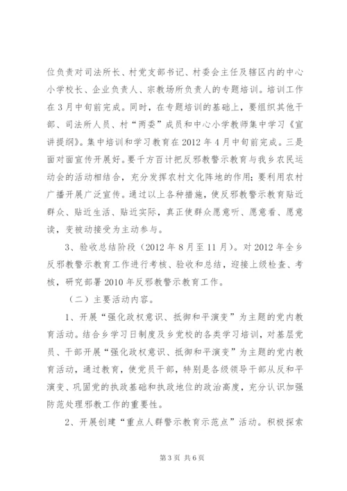 富和乡开展反邪教警示教育活动实施方案.docx