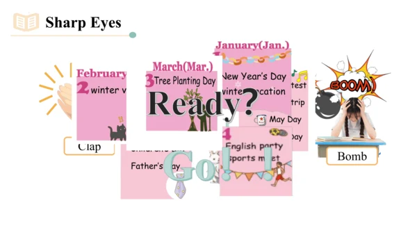 Unit 3 My school calendar 单词词组复习课件(共88张PPT)