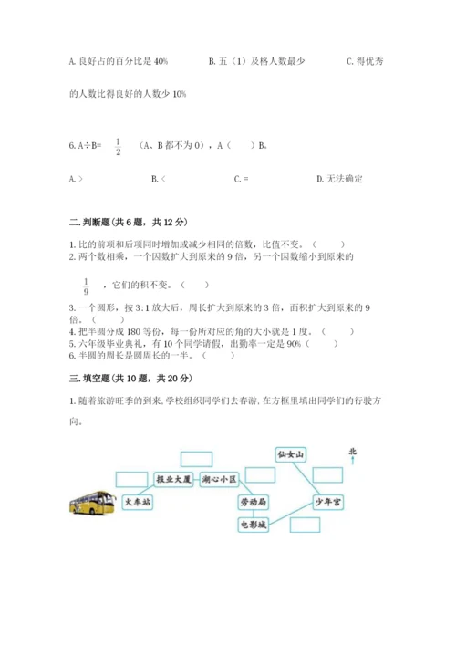 人教版六年级上册数学期末测试卷及答案（基础+提升）.docx