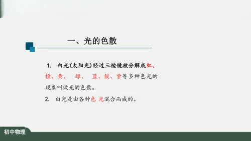 4.5 光的色散 课件（共26张PPT）