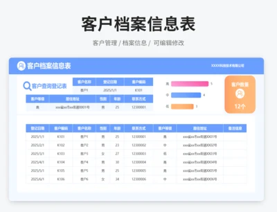 客户档案信息表