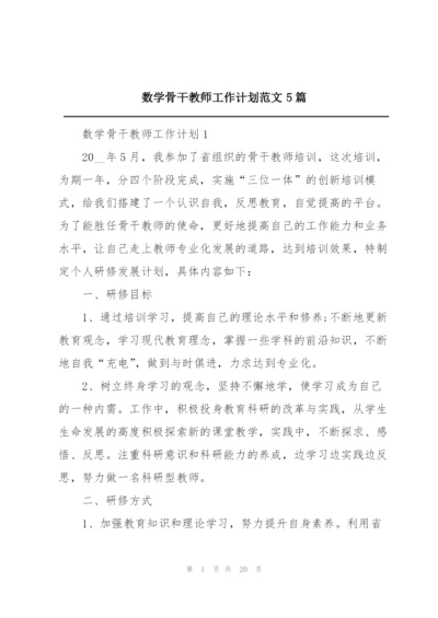 数学骨干教师工作计划范文5篇.docx