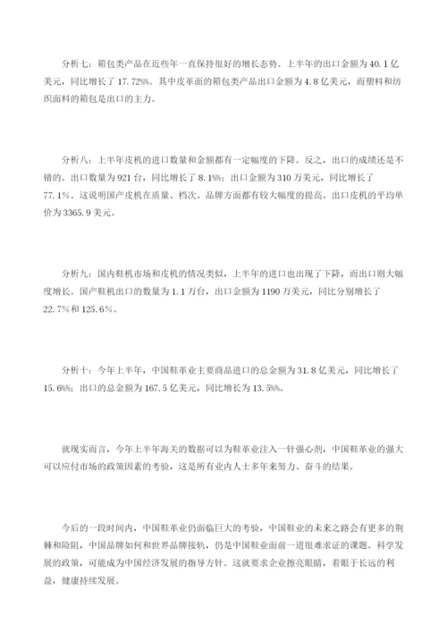 上半鞋革业主要商品进口概况分析.docx