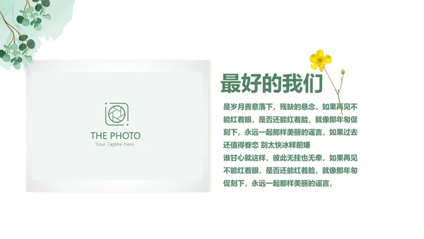 文艺风致我们的青春毕业纪念册动态PPT模板