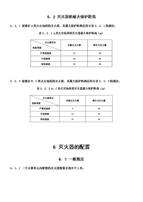 建筑灭火器配置设计规范GB 50140-2005