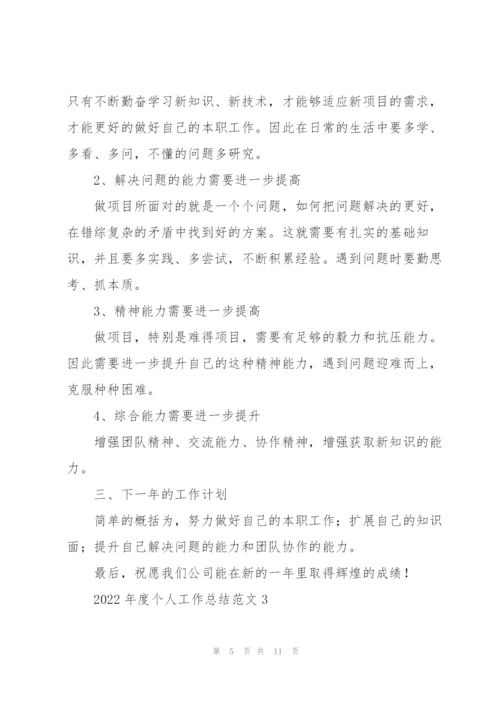 2022年度个人工作总结范文.docx