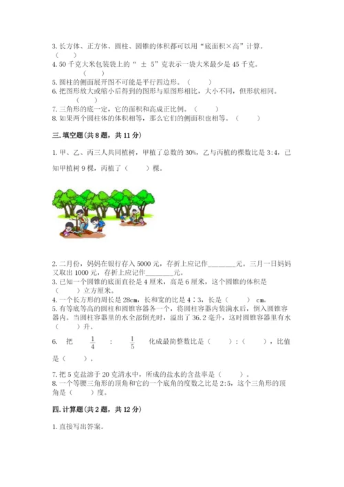 人教版六年级下册数学期末测试卷附答案【典型题】.docx