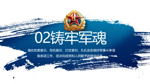 八一部队军事工作总结汇报动态PPT