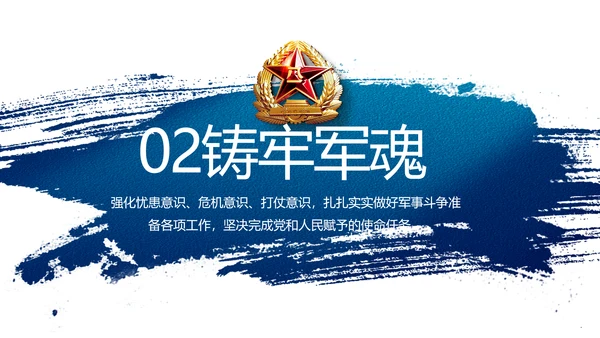 八一部队军事工作总结汇报动态PPT