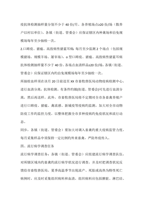 农经局动物疫病监测和流行病学调查方案.docx