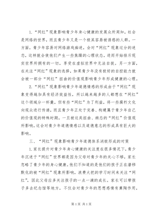 “网红”现象对青少年道德的影响及对策.docx
