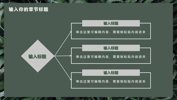 墨绿INS风小清新实景草地教学PPT模板