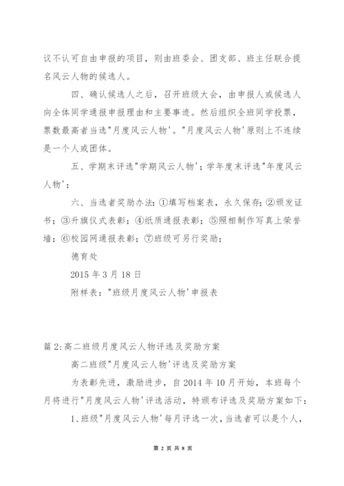 中学西校班级月度风云人物评选办法.docx