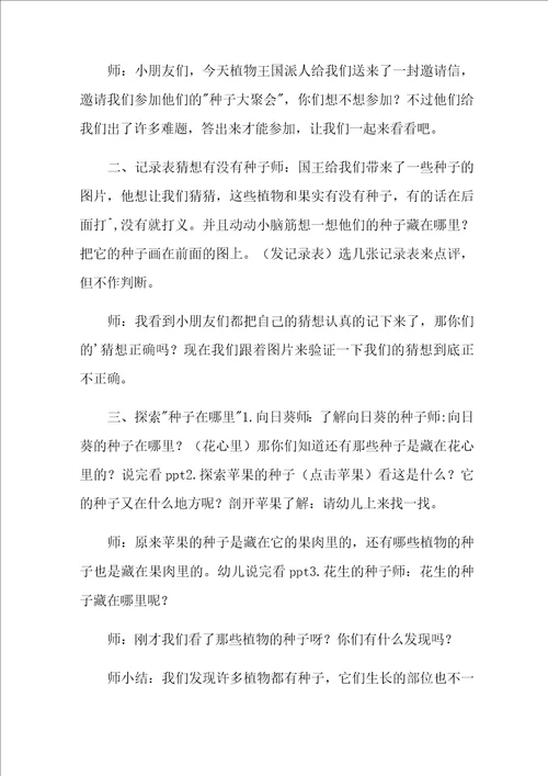 2021年种子藏在哪里教案