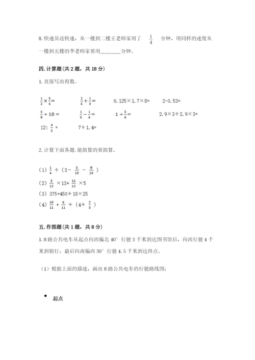 小学数学六年级上册期末测试卷附参考答案（能力提升）.docx