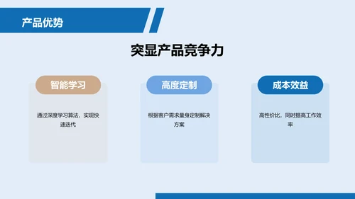 蓝色商务现代人工智能未来之星商业计划PPT模板