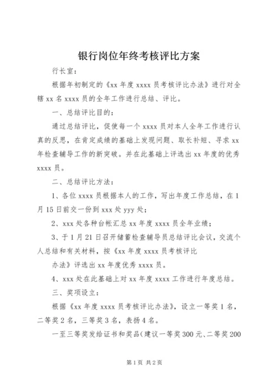 银行岗位年终考核评比方案 (2).docx