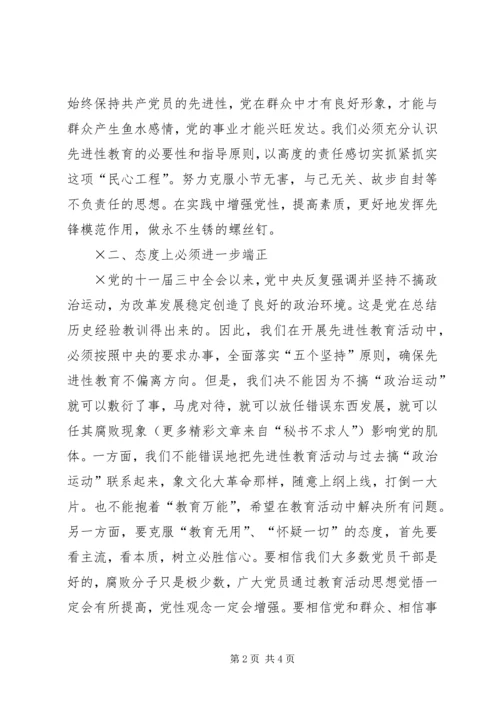 对保持共产党员先进性教育指导原则的思考 (2).docx