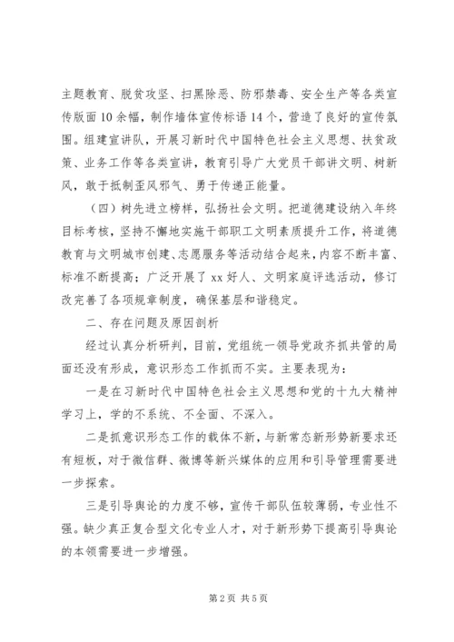 商务局落实意识形态工作责任制情况报告.docx