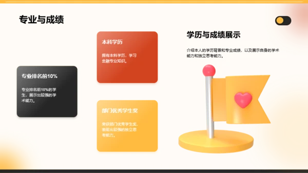黄黑3D风个人简介自我介绍PPT模板