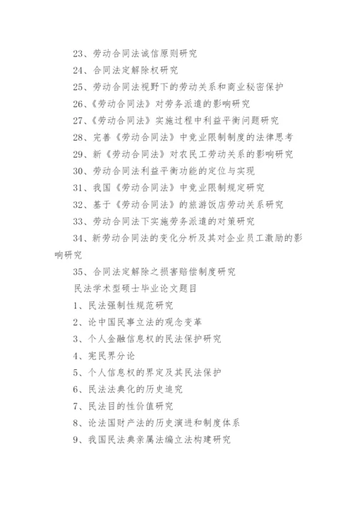 法学相关专业研究生毕业论文题目.docx