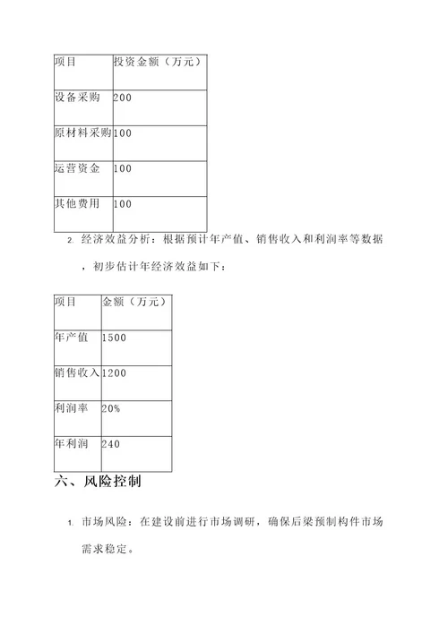 后梁预制场建设方案