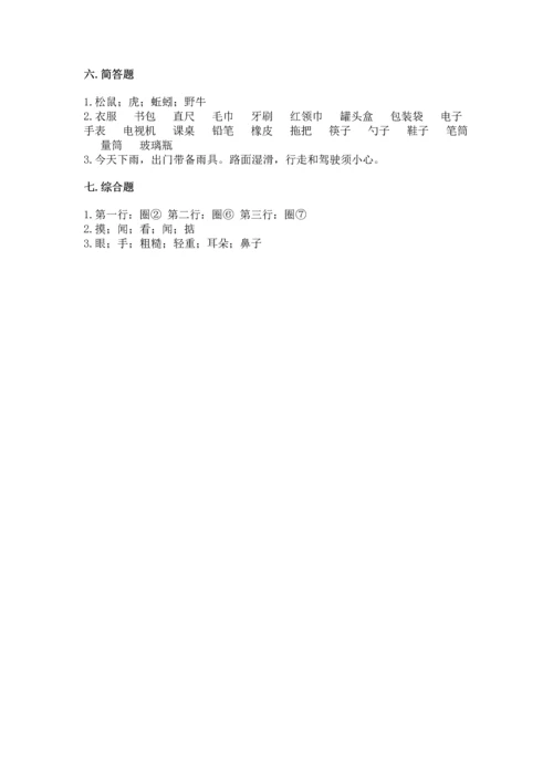 教科版二年级上册科学期末测试卷及答案【新】.docx
