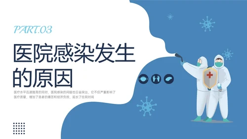 蓝色简约插画医院感染管理PPT课件院感知识培训
