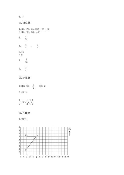 人教版六年级上册数学期中测试卷【易错题】.docx