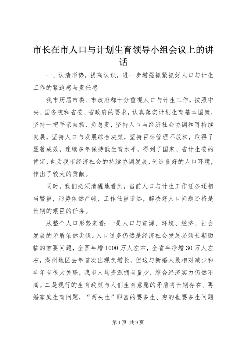 市长在市人口与计划生育领导小组会议上的讲话 (2).docx