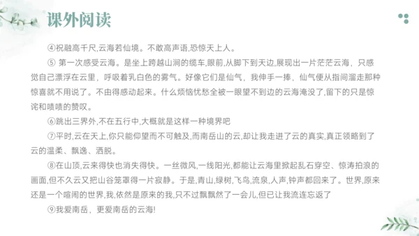 2024-2025学年六年级上册语文统编版第一单元阅读考点训练 课件