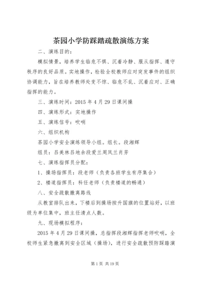 茶园小学防踩踏疏散演练方案.docx