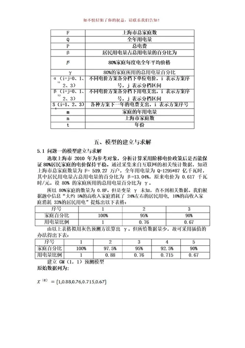 阶梯电价数学建模