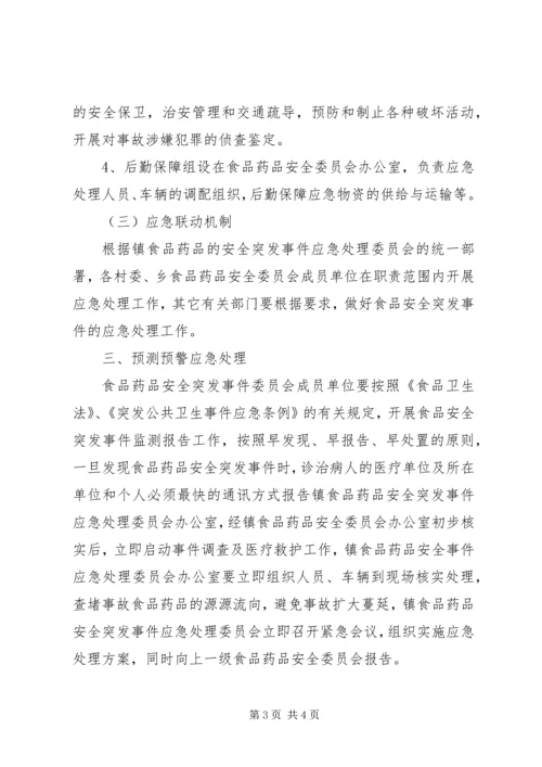 齐云山镇突发食品药品安全事件应急预案 (5).docx