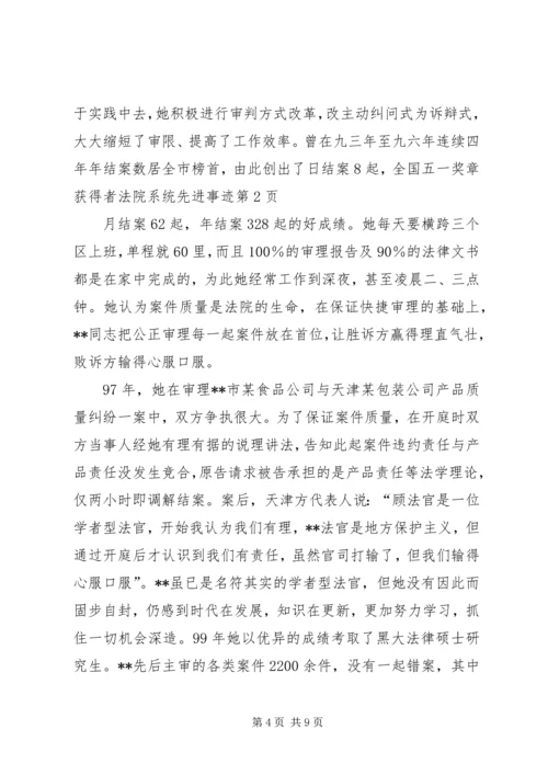 全国五一奖章获得者法院系统先进事迹.docx