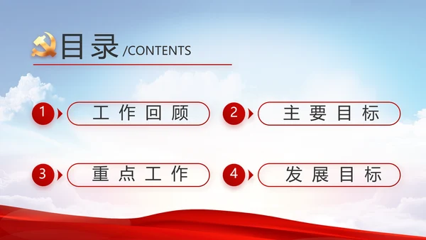 党建党支部年终工作总结汇报PPT党课