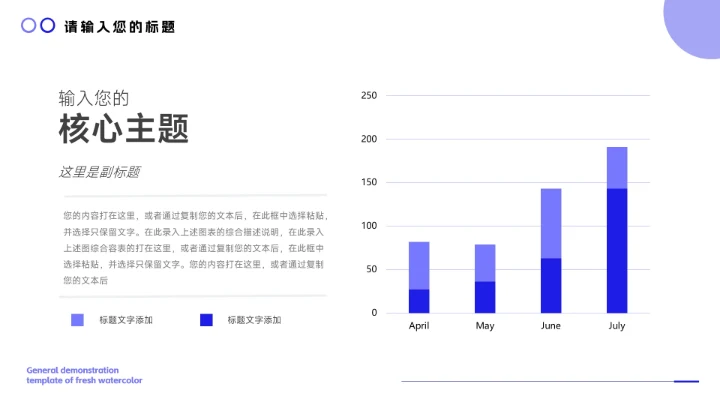 蓝色简洁高端商务风商业计划书PPT模板