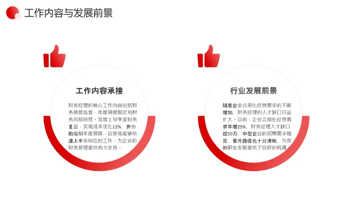 红色简约通用版大学生求职个人综合展示职业生涯规划（财务方向）