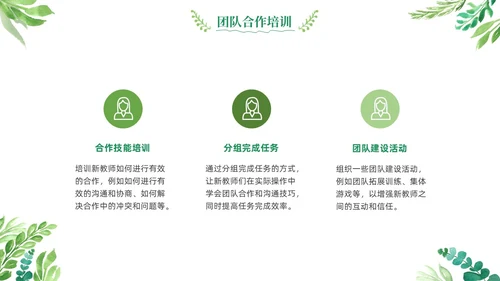 绿色清新花卉新教师教学常规培训教师课件PPT模板教师培训