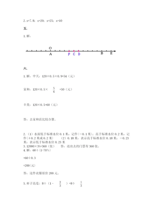 冀教版小升初数学模拟试题含完整答案（考点梳理）.docx