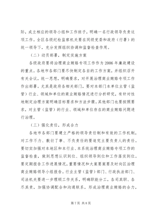 自治区关于开展治理商业贿赂专项工作实施方案 (3).docx