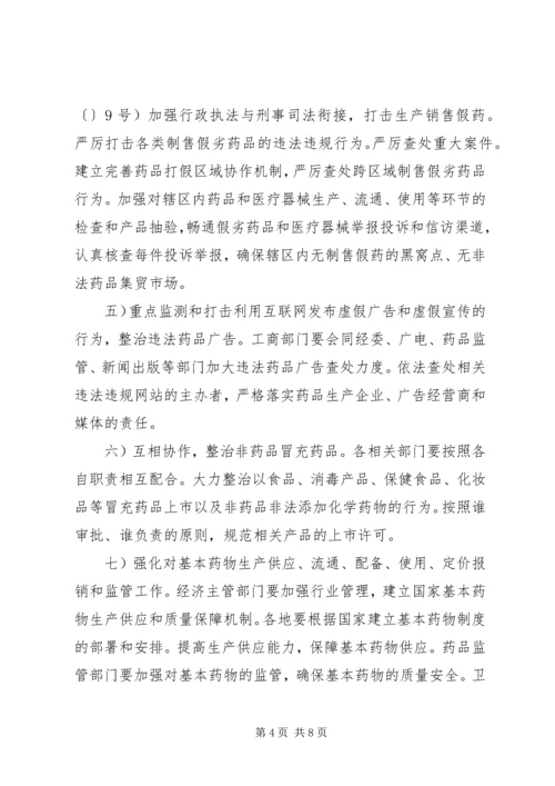 药品安全整顿部署工作方案 (2).docx