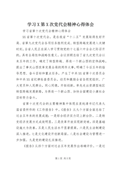 学习X第X次党代会精神心得体会_2.docx