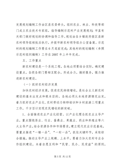 关于“抓百村促千村”加快建设社会主义新农村建设的实施意见.docx