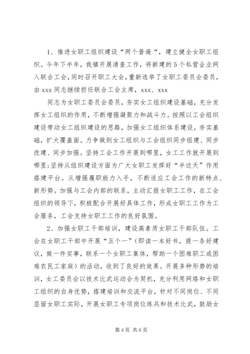 乡镇女工委工作计划.docx