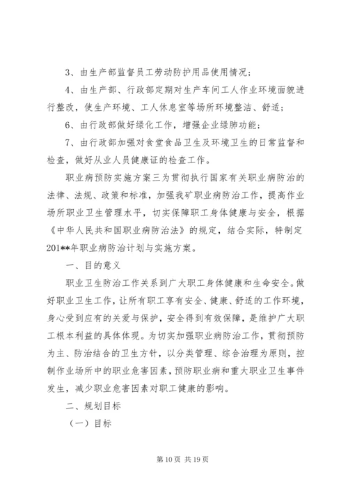 职业病预防实施方案.docx