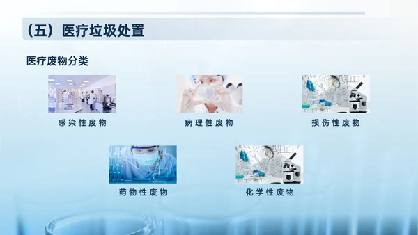蓝色形状实拍风实验室生物安全培训PPT模板