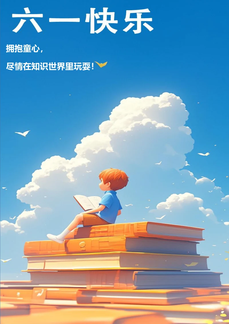 拥抱童心六一节快乐节日海报