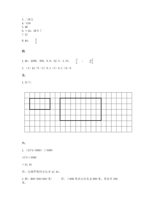 最新西师大版小升初数学模拟试卷带答案（完整版）.docx