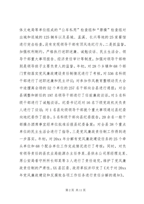 县纪委监察局上半年工作情况报告.docx